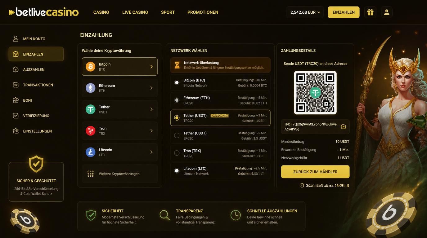 Krypto-Einzahlungen – Tempo ist perfekt, aber nicht alle Anbieter zeigen Transparenz.